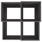 Jardinière vidaXL 100x100x60 cm Acier Noir