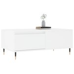 vidaXL Table basse Blanc 90x50x36 5 cm Bois d'ingénierie
