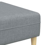 vidaXL Canapé avec coussin 3 Pièces Gris clair tissu