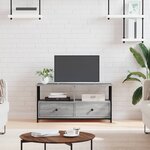vidaXL Meuble TV sonoma gris 90x33x45 cm bois d'ingénierie et fer