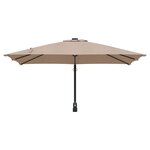 vidaXL Parasol de terrasse Taupe Polyester Grand Pliable