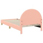 vidaXL Cadre de lit pour enfants avec tête de lit Rose 80 x 200 cm