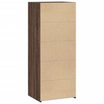 vidaXL Buffet haut chêne marron 50x41x124 cm bois d'ingénierie