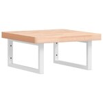 vidaXL Étagère de vasque murale acier et bois massif de hêtre