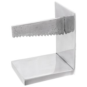 vidaXL Serre-livres 2 Pièces Argent 11x14x17 5 cm Aluminium Scie