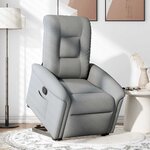 vidaXL Fauteuil inclinable Gris clair Tissu