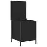 vidaXL Banc de rangement noir 40x42 5x50 cm bois d'ingénierie