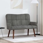 vidaXL Sofa 2 places Gris foncé 115 x 61 x 87 cm Velours (V)