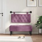 vidaXL Tête de lit suspendue Pourpre Velours