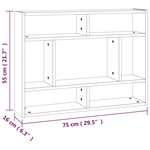 vidaXL Étagère murale Chêne marron 75x16x55 cm Bois d'ingénierie