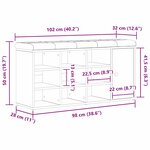 Banc de rangement vidaXL Chêne noir 100x30x48 cm Bois aggloméré