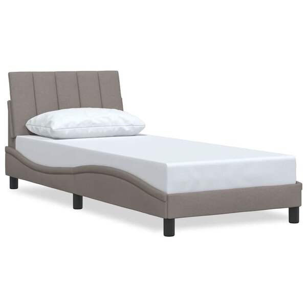 vidaXL Cadre de lit sans matelas Hanko taupe 90x200 cm tissu