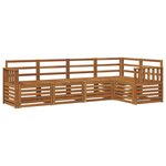 vidaXL Ensemble de canapé d'angle 5 Pièces Naturel Bois d'Acacia Massif