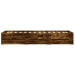 vidaXL Cadre de lit et tiroirs chêne fumé 90x190 cm bois d'ingénierie