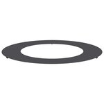 vidaXL Anneau d'arbre plat noir Ø50/80 cm en acier.