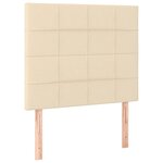vidaXL Cadre de lit avec tête de lit Crème 120x200 cm Tissu