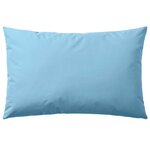 vidaXL Oreiller d'extérieur lot de 4 60 x 40 cm Bleu clair