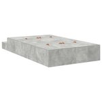 vidaXL Cadre de lit avec rangement Gris béton 236.5 x 120 x 31.5 cm