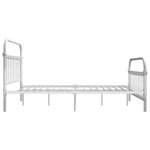 vidaXL Cadre de lit sans matelas blanc métal 140x200 cm