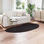 vidaXL Tapis Noir 100 x 200 cm Polyester