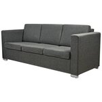 vidaXL Ensemble de canapés deux pièces Tissu Gris foncé
