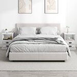 vidaXL Tables de chevet 2 Pièces blanc 43x36x60 cm