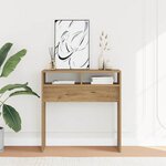 vidaXL Table console chêne artisanal 78x30x80 cm bois d'ingénierie