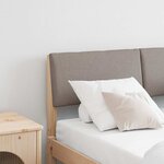 vidaXL Tête de lit capitonnée Taupe 120 cm Pin massif