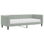vidaXL Lit de jour avec matelas gris clair 80x200 cm velours