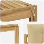 vidaXL Ensemble de canapés d'extérieur 7 pc Blanc et Beige