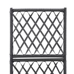 vidaXL Lit surélevé en treillis 1 pot 30x30x107cm Résine tressée Noir