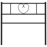 vidaXL Tête de lit métal noir 107 cm