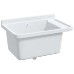 vidaXL Évier utilitaire pour montage murale blanc 60x40x28 cm résine