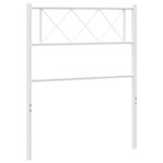 vidaXL Tête de lit métal blanc 100 cm