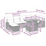 vidaXL Ensemble de canapé de jardin 8 Pièces Gris polyrotin