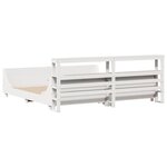 vidaXL Cadre de lit sans matelas blanc 180x200 cm bois massif de pin