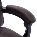 vidaXL Chaise de bureau Marron Similicuir
