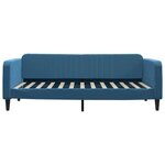 vidaXL Lit de jour avec gigogne et tiroirs sans matelas bleu 100x200cm