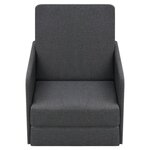 vidaXL Fauteuil convertible gris foncé tissu