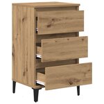 vidaXL Cabinet de chevet avec tiroir Chêne artisanal 45 x 35 x 44 cm