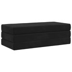 vidaXL Canapé-lit pliable 160 x 67 x 45 cm Noir