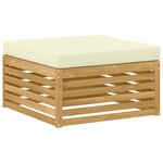 vidaXL Ensemble de canapés d'extérieur 7 pc Blanc et crème