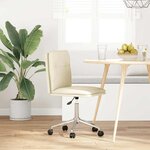 vidaXL Chaise de salle à manger Crème Similicuir