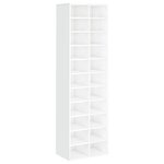 vidaXL Armoire à chaussures blanc brillant 54x34x183cm bois ingénierie