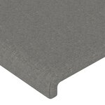 vidaXL Tête de lit à LED Gris foncé 180x5x118/128 cm Tissu