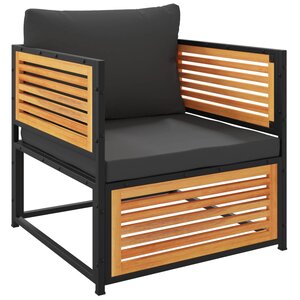 vidaXL Chaise de jardin avec coussins bois massif d'acacia