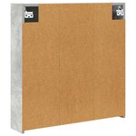 vidaXL Armoire Miroir de Salle de Bain Gris béton 70 x 14 5 x 70 cm