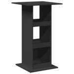 vidaXL Table de bar avec rangement noir 60x60x102 cm bois d’ingénierie
