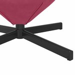 vidaXL Fauteuil œuf Rouge bordeaux Velours