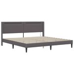 vidaXL Cadre de lit avec matelas Gris 200 x 200 cm Simili cuir
